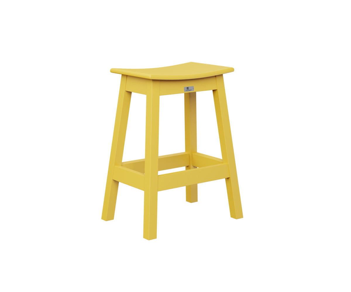 Berlin Gardens Poly Outdoor Saddle Counter Stool