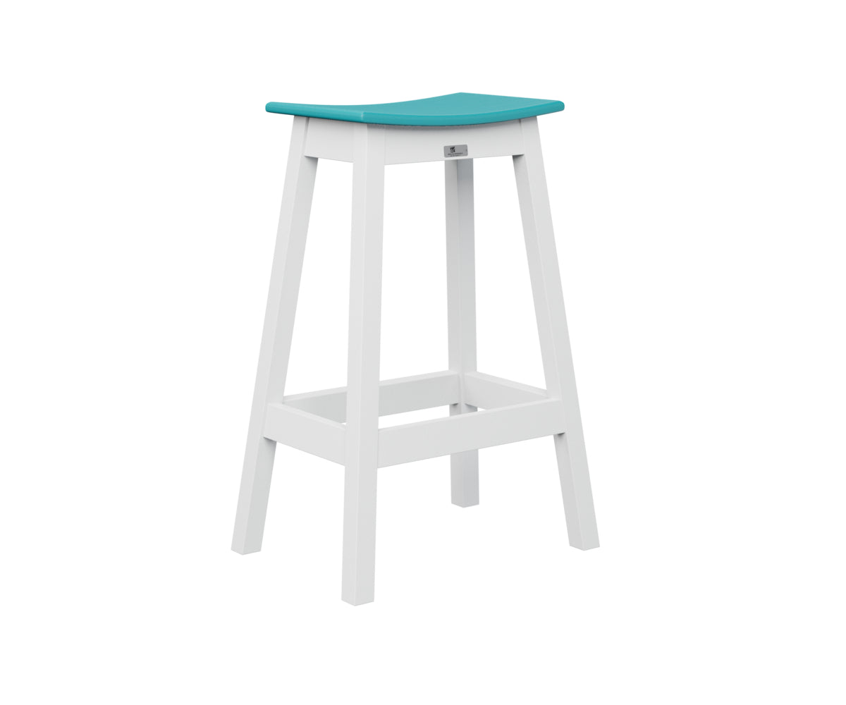 Berlin Gardens Poly Outdoor Saddle Bar Stool