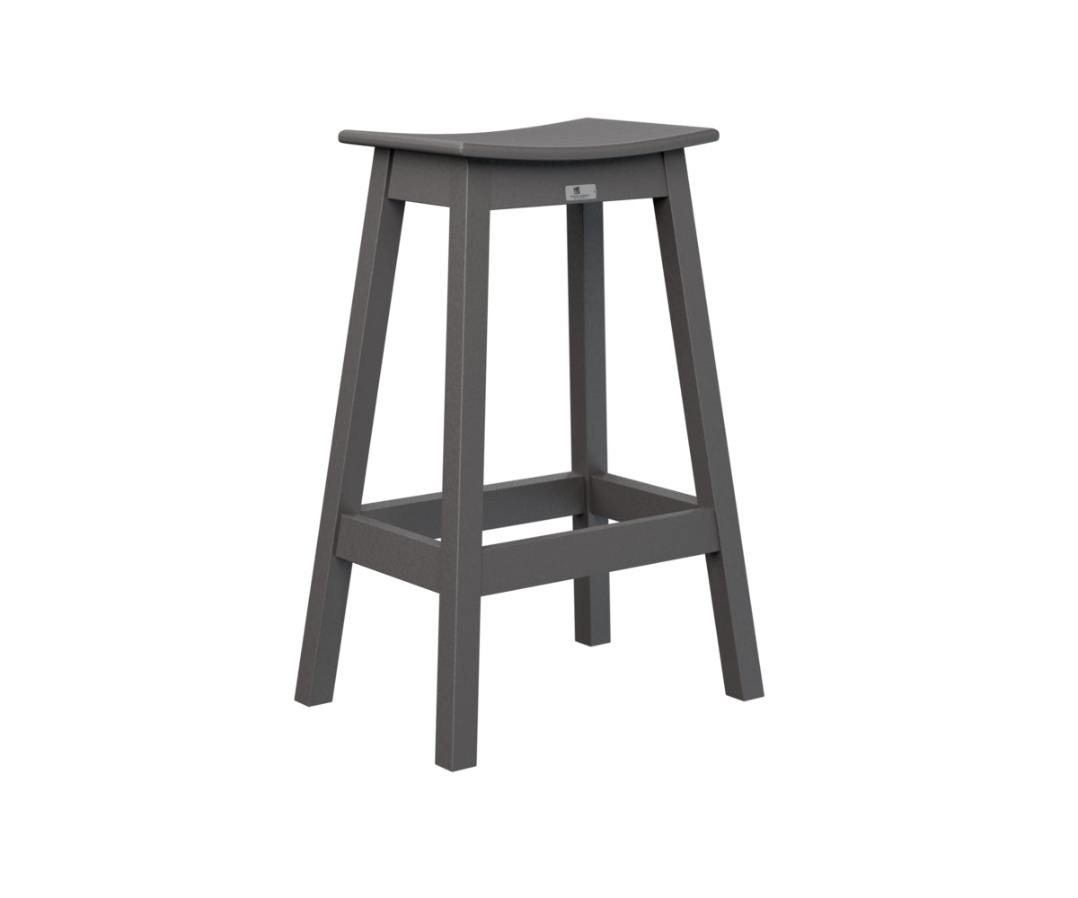 Berlin Gardens Poly Outdoor Saddle Bar Stool