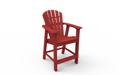 Seaside Casual Poly Adirondack Shellback Balcony Chair