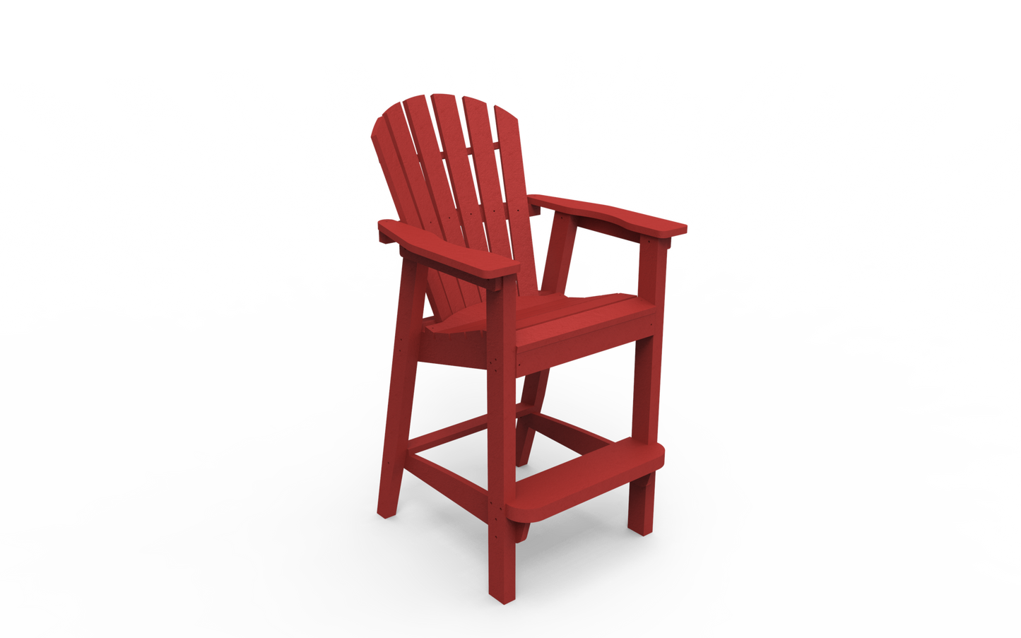 Seaside Casual Poly Adirondack Shellback Bar Chair