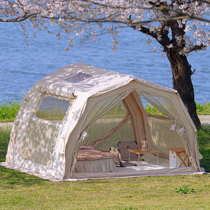 Coody 10.0 PRO Beige Premium Family Inflatable Canvas Tent (2-4 Person)