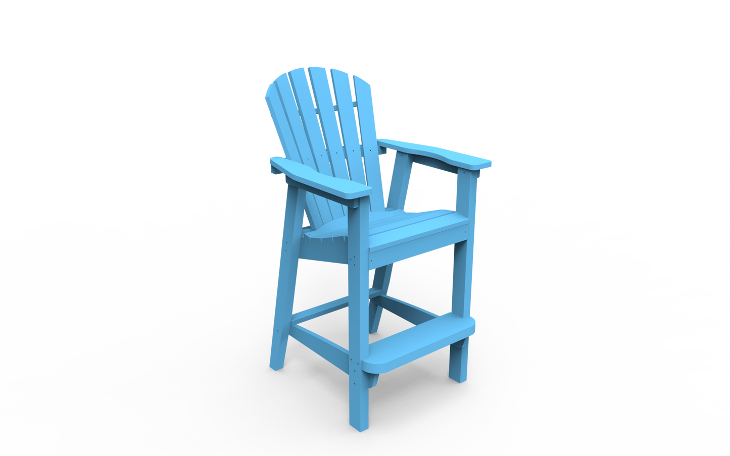 Seaside Casual Poly Adirondack Shellback Bar Chair