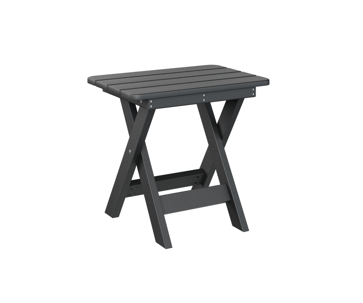 Berlin Gardens Accessories Recycled Plastic 22''W x 15''D Rectangular Folding End Table