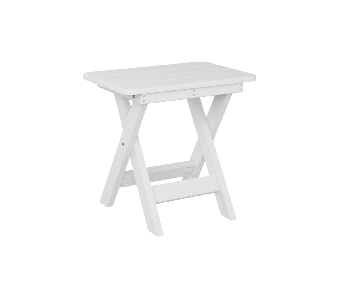 Berlin Gardens Accessories Recycled Plastic 22''W x 15''D Rectangular Folding End Table