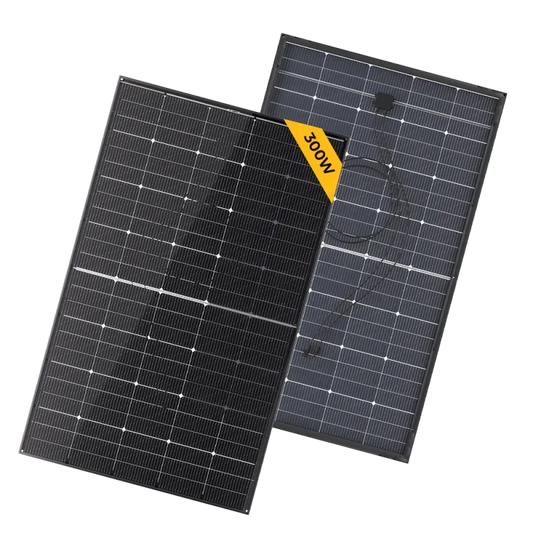 BougeRV 300 Watt N-Type Rigid Bifacial 16BB Mono Solar Panel