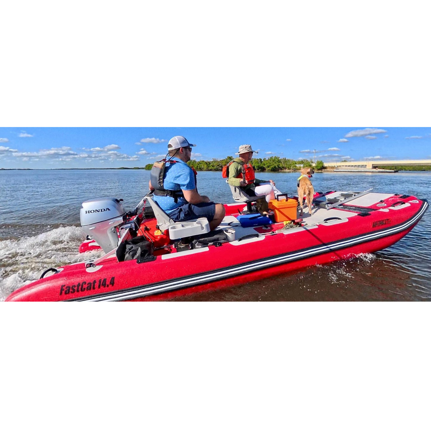 Sea Eagle FastCat14 Catamaran Pontoon Swivel Seat Canopy Package