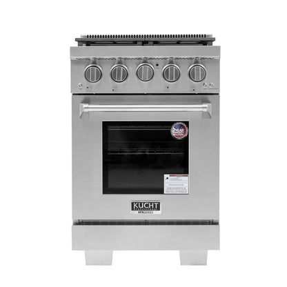 Kucht Professional 24" Gas Range Stainless Steel, True Simmer Burners, KFX2400X-S