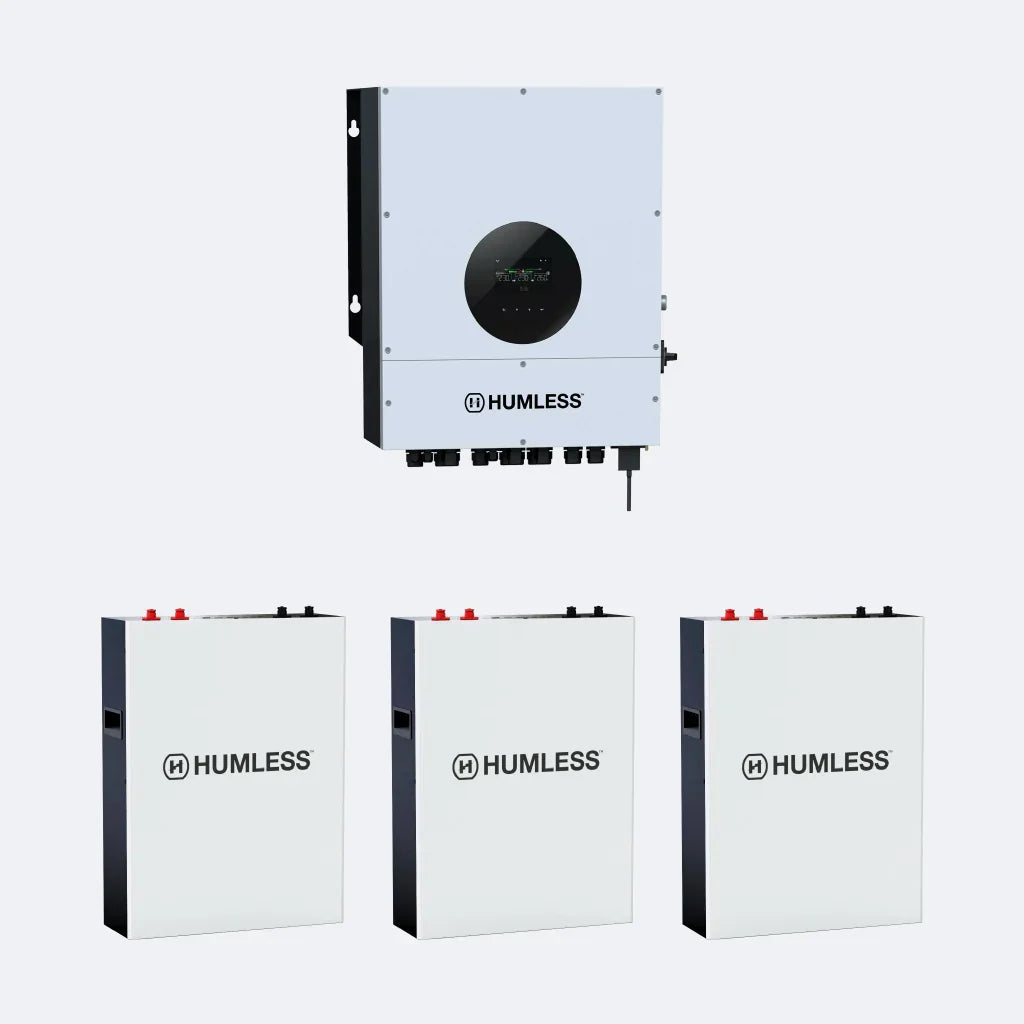 Humless IP65 Wall-mountable Batteries w/ 6kW Universal Inverter