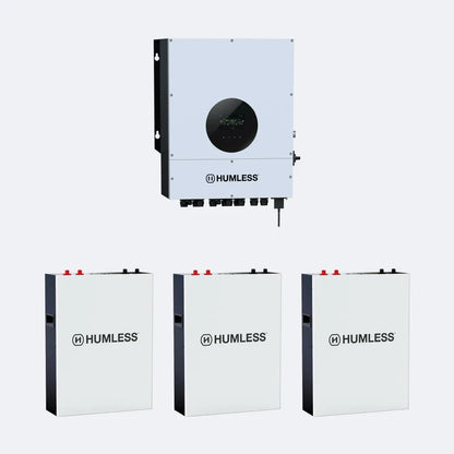 Humless IP65 Wall-mountable Batteries w/ 6kW Universal Inverter
