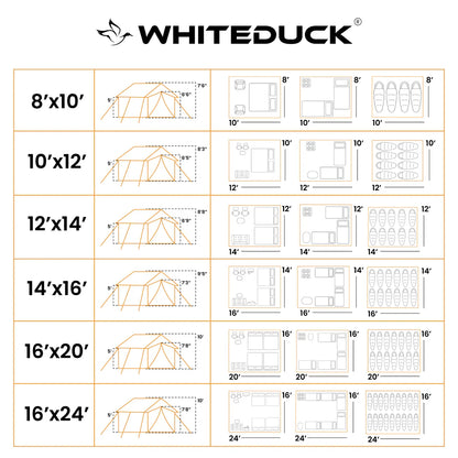 White Duck 12'x14' Alpha Wall Tent