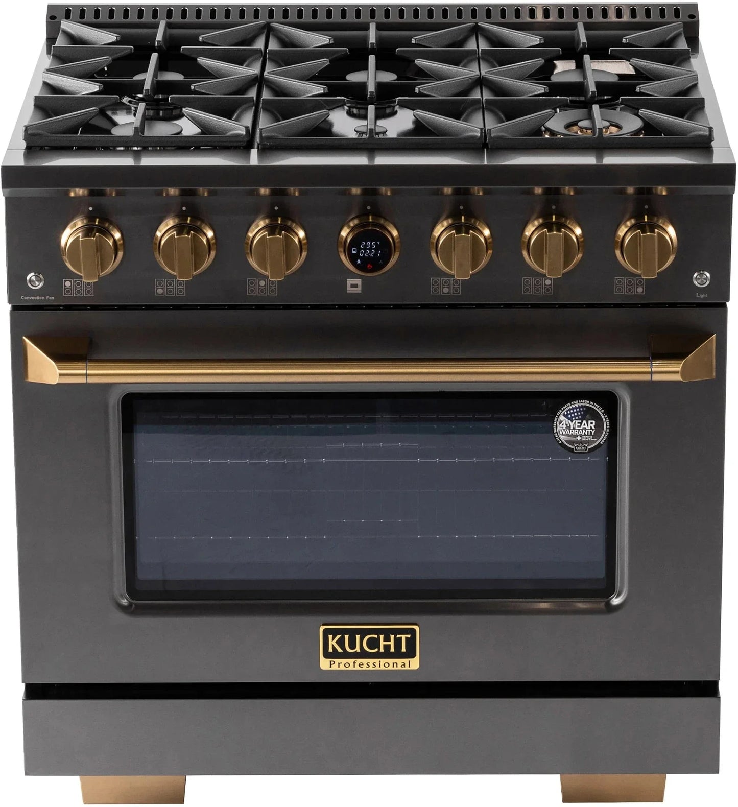 Kucht 36" Freestanding Dual Fuel Range  Liquid Propane KXP36/LP