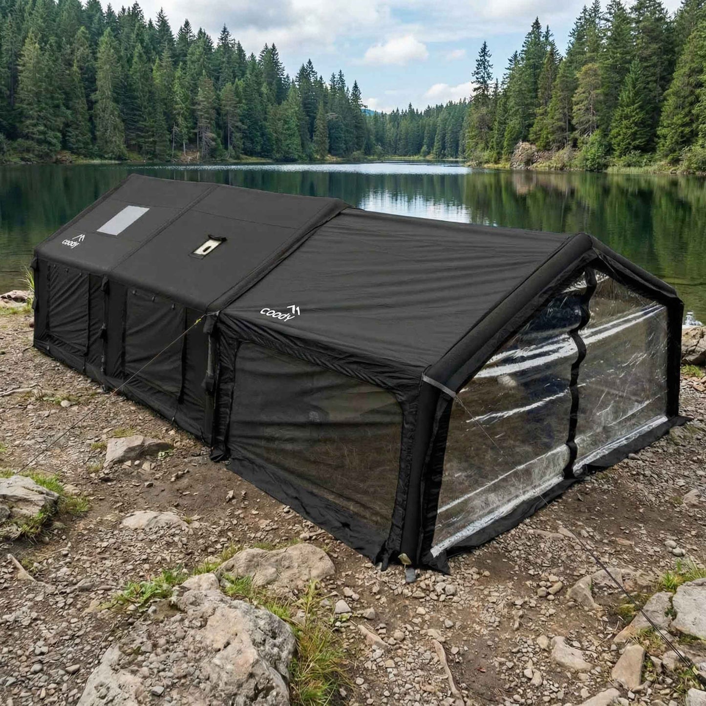 Coody AirTarp Black - Inflatable Canopy for Tent 17.2, 13.6, Hub, 10.0
