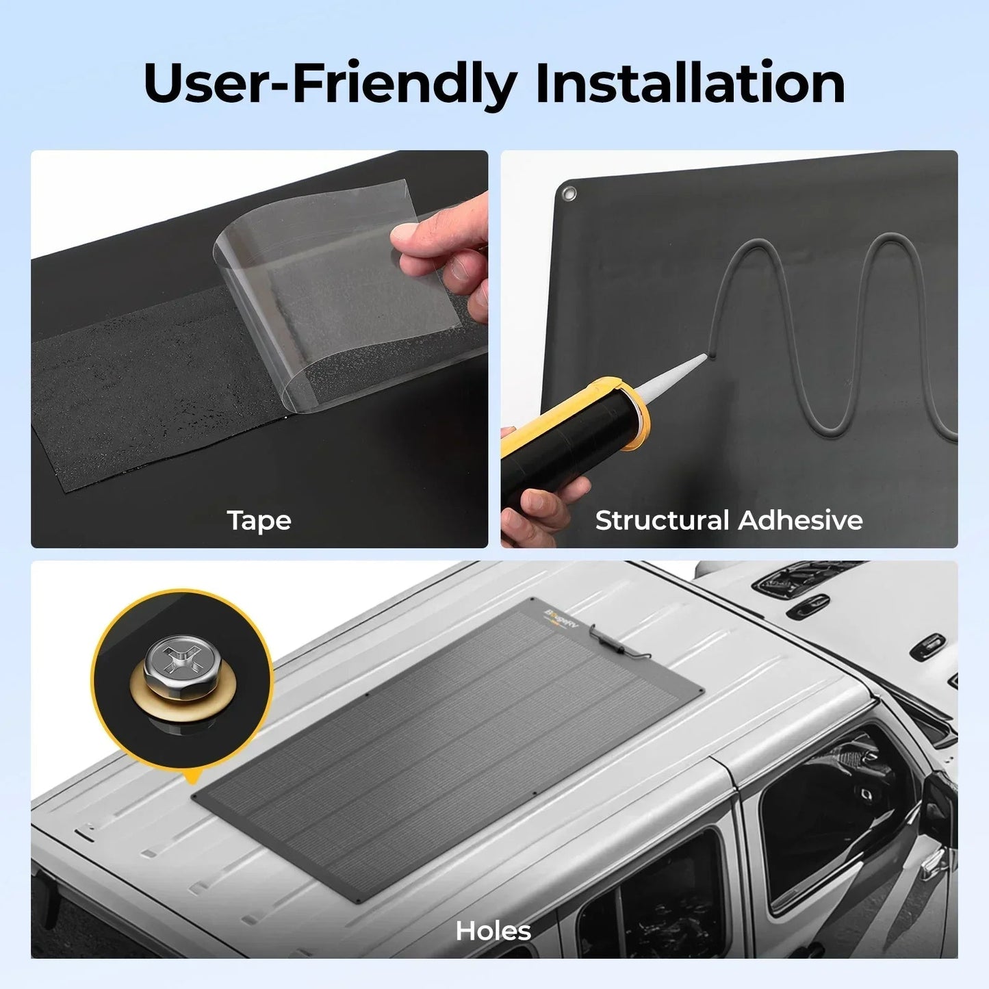 12V/24V 200W Arch Pro N-Type TOPCon Solar Panel With Tape