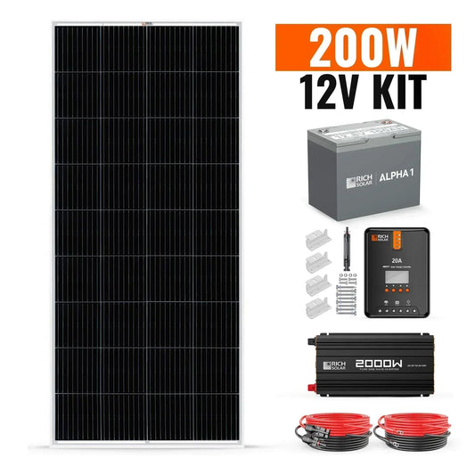 Rich Solar - 200 Watt Complete Solar Kit