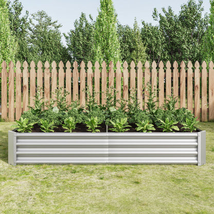 PolyTEAK Rectangular Metal Raised Garden Bed for Flowers, Vegetables, and Herbs