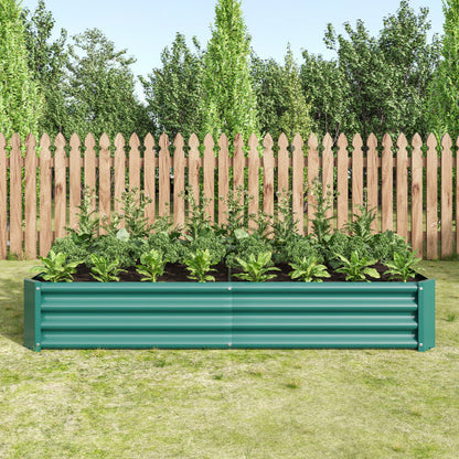 PolyTEAK Rectangular Metal Raised Garden Bed for Flowers, Vegetables, and Herbs