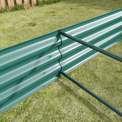 PolyTEAK Rectangular Metal Raised Garden Bed for Flowers, Vegetables, and Herbs