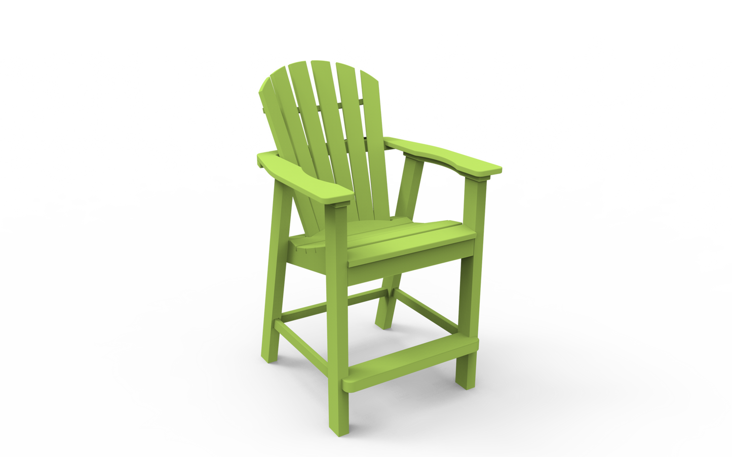 Seaside Casual Poly Adirondack Shellback Balcony Chair