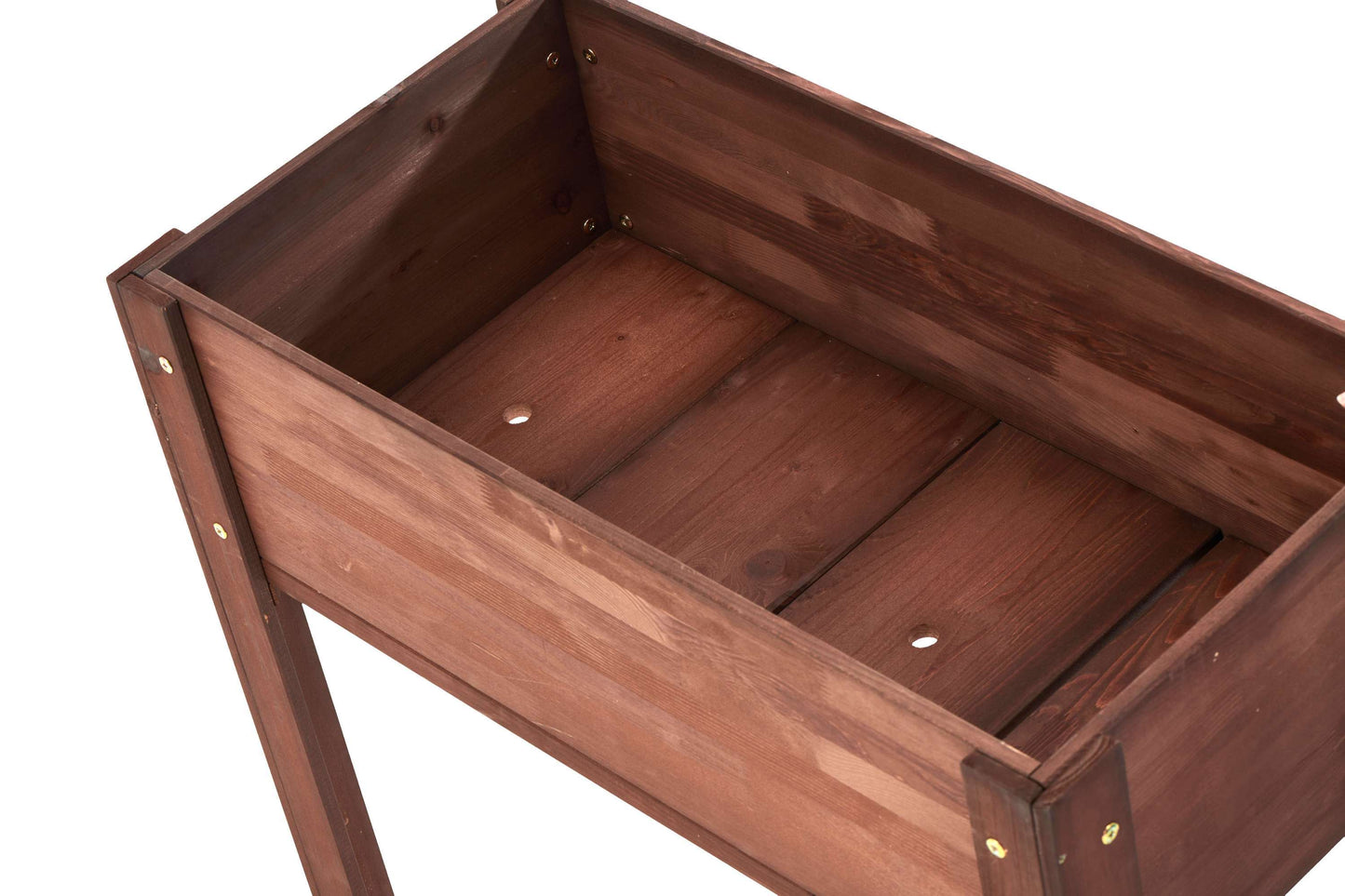 PolyTEAK Elevated Wooden Planter Box for Outdoor Flowers, Vegetables, & Herbs