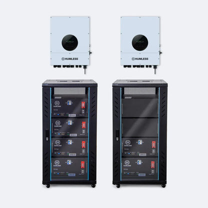 Humless IP65 Rack-mountable Batteries w/ 6kW Universal Inverter
