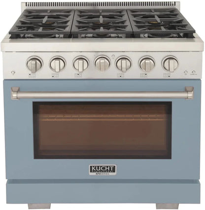 Kucht 36" Freestanding Professional Gas Range Liquid Propane KFX3600X/LP-LB