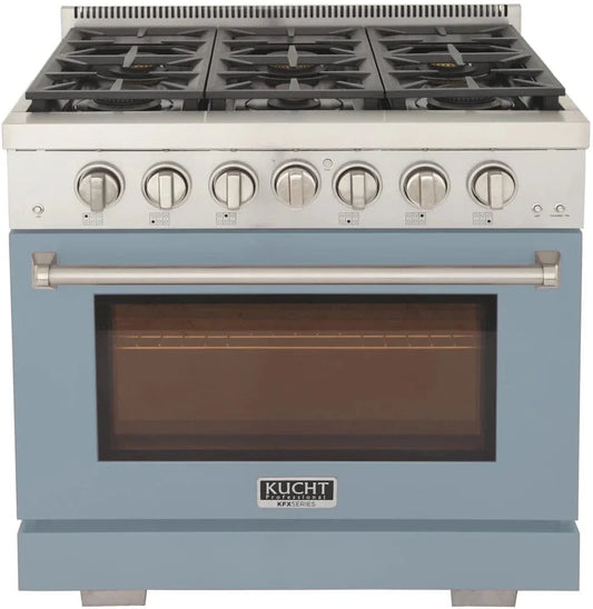 Kucht 36" Freestanding Professional Gas Range Liquid Propane KFX3600X/LP-LB
