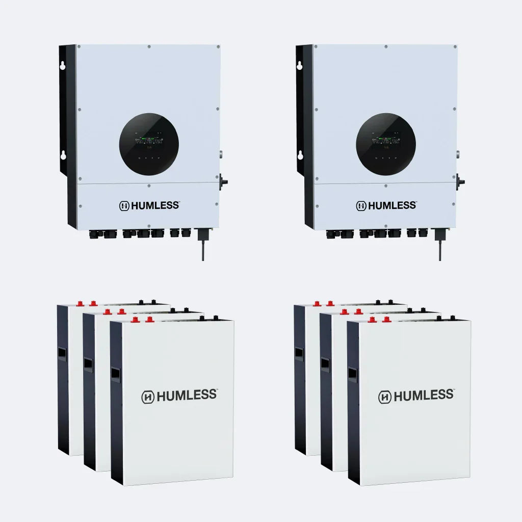 Humless IP65 Wall-mountable Batteries w/ 6kW Universal Inverter