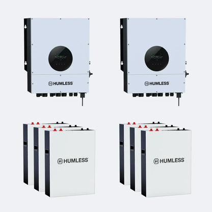 Humless IP65 Wall-mountable Batteries w/ 6kW Universal Inverter