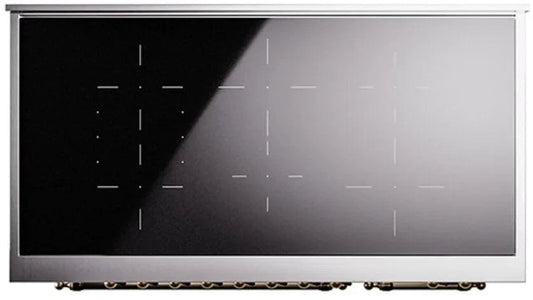 ILVE Nostalgie II 48 " Electric Range, White, Bronze Trim UPI486QNMPWHB