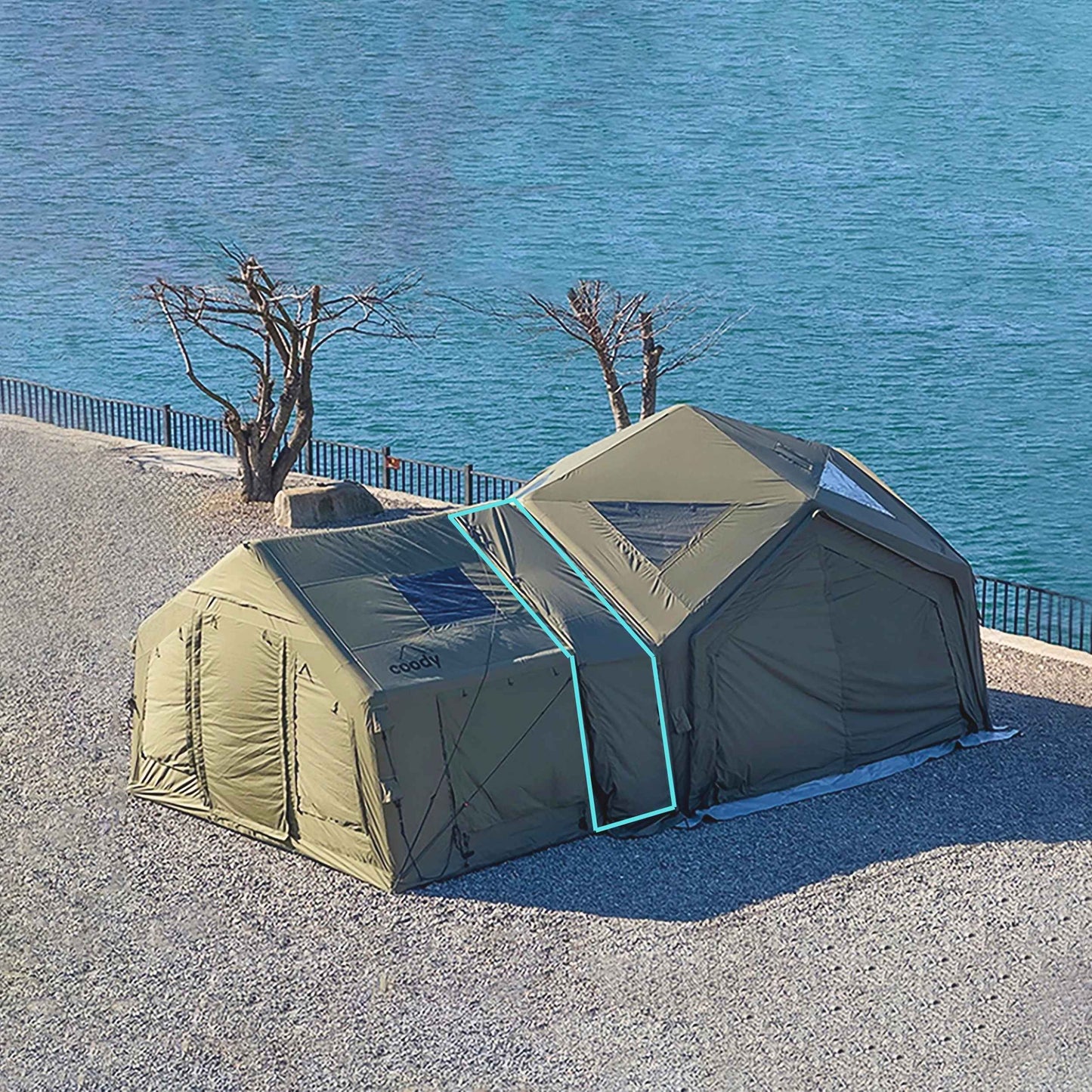 Coody Tent Connector 3.6+3.2 (Forest Green) - for 17.2, 13.6, Hub, 10.0 Tent-to-8.0 Tent
