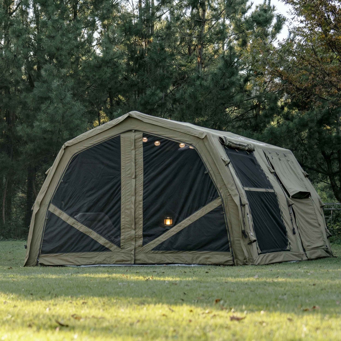 Coody Familia Pro AirTent 17.2 Forest Green Inflatable Tent for Camping (2-10 Person)