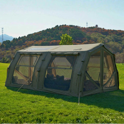 Coody Familia Pro AirTent 17.2 Forest Green Inflatable Tent for Camping (2-10 Person)