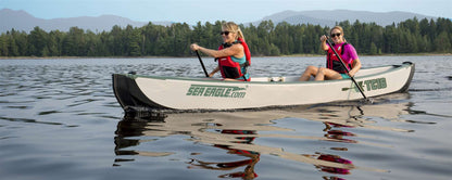 Sea Eagle Travel Canoe 16 Wood/Web Seats 2 Person Start Up Package