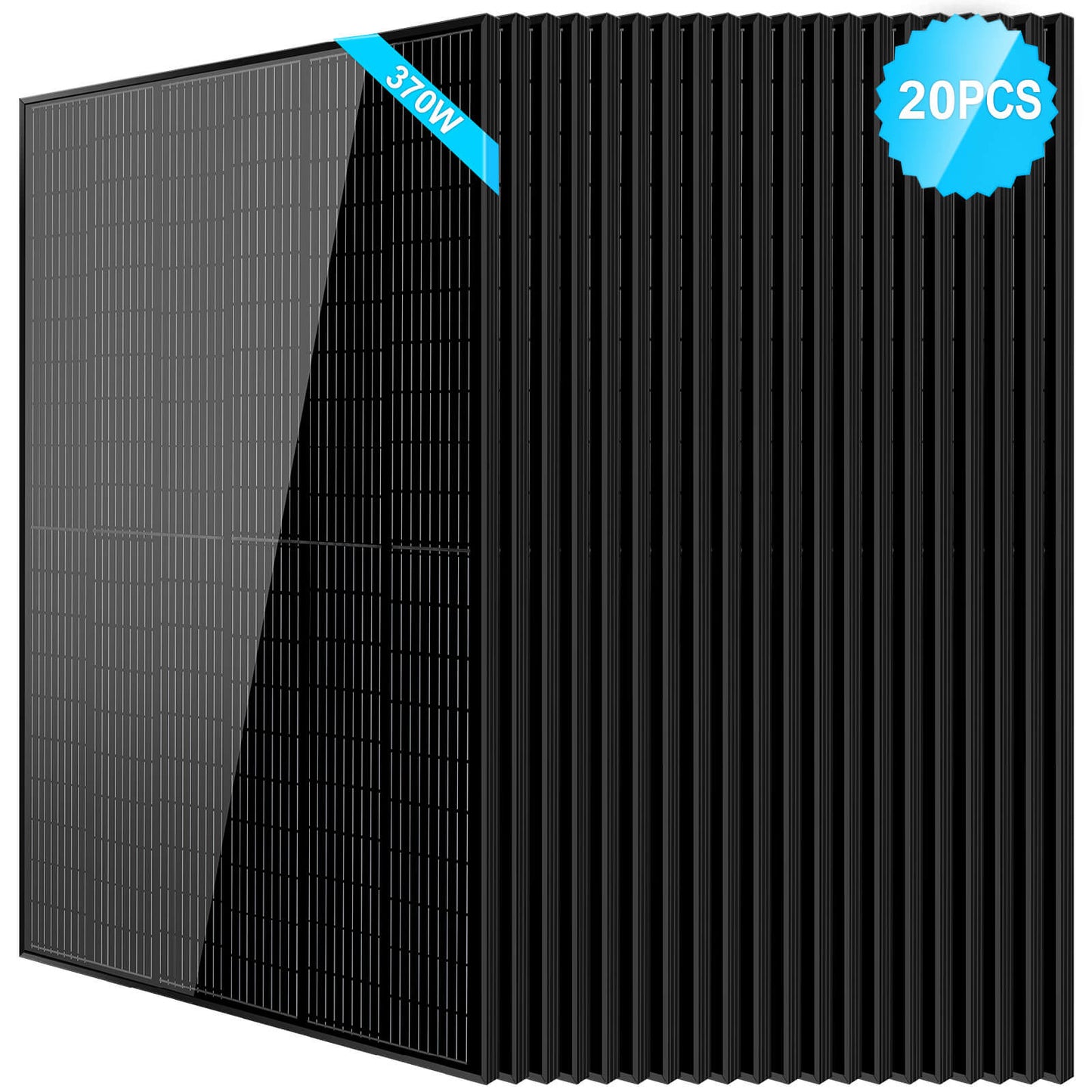 SunGoldPower 370W Mono Black PERC Solar Panel UL 61730