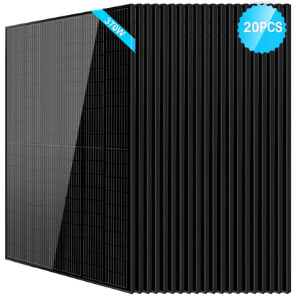 SunGoldPower 370W Mono Black PERC Solar Panel UL 61730