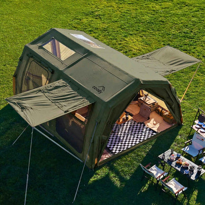 Coody Familia Pro AirTent 17.2 Forest Green Inflatable Tent for Camping (2-10 Person)