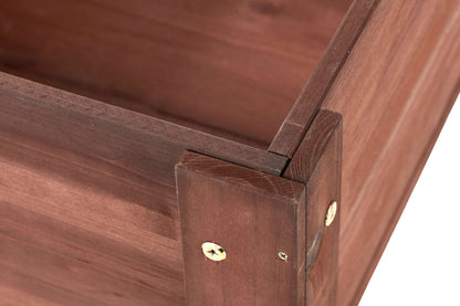 PolyTEAK Elevated Wooden Planter Box for Outdoor Flowers, Vegetables, & Herbs