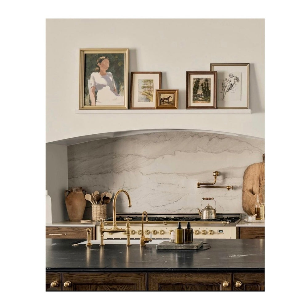 ILVE Nostalgie II 60" Dual Fuel Liquid Propane Range, Antique White, Brass Trim UP60FNMPAWGLP