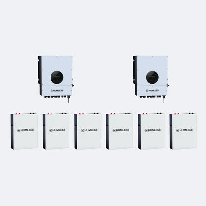 Humless IP65 Wall-mountable Batteries w/ 6kW Universal Inverter