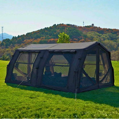 Coody Familia Pro AirTent 17.2 Black Inflatable Tent for Camping (2-10 Person)