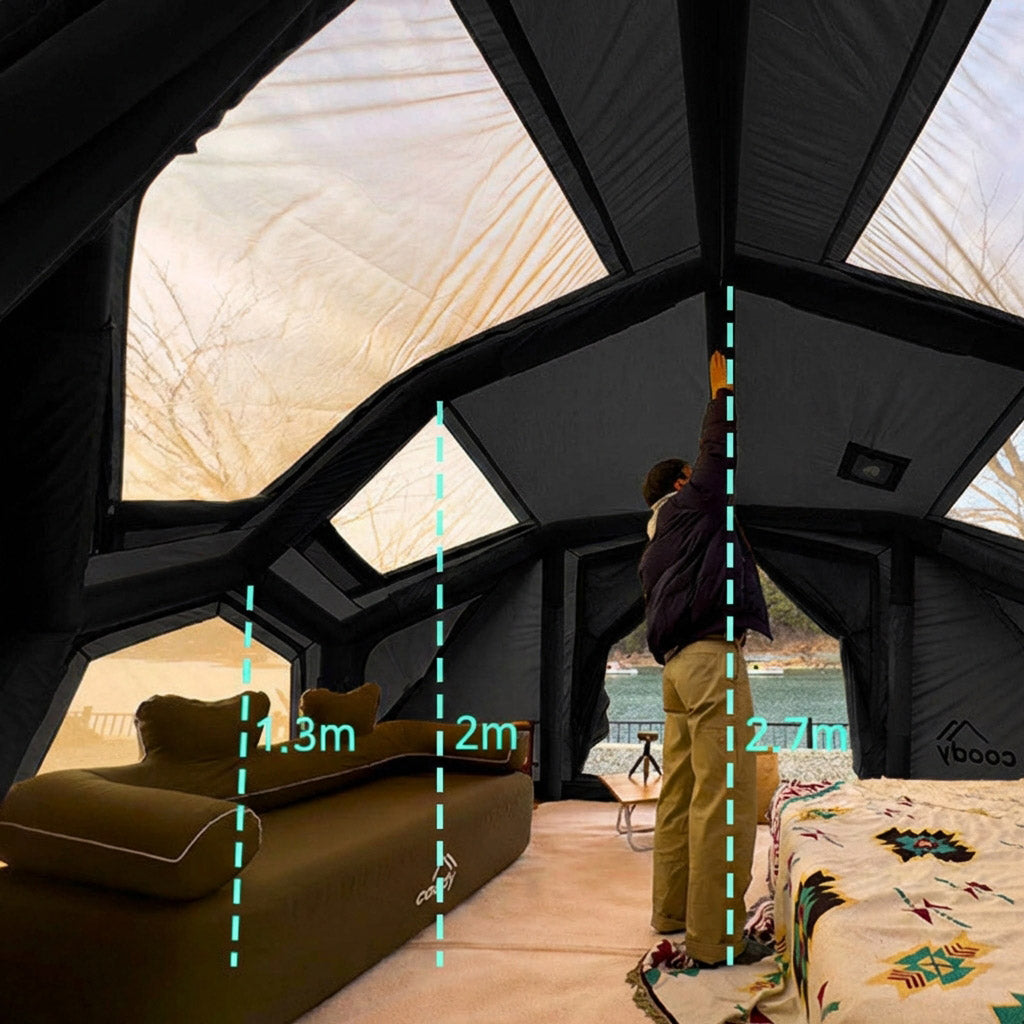 Coody Bestona Black Inflatable Tent for Camping (2-4 person)