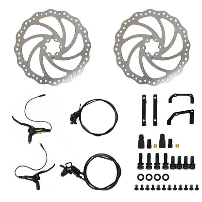 EUNORAU 4-Piston Hydraulic Brake Set with 203MM Disc Rotors
