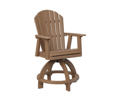 Berlin Gardens Comfo Back Poly Adirondack Swivel Counter Chair