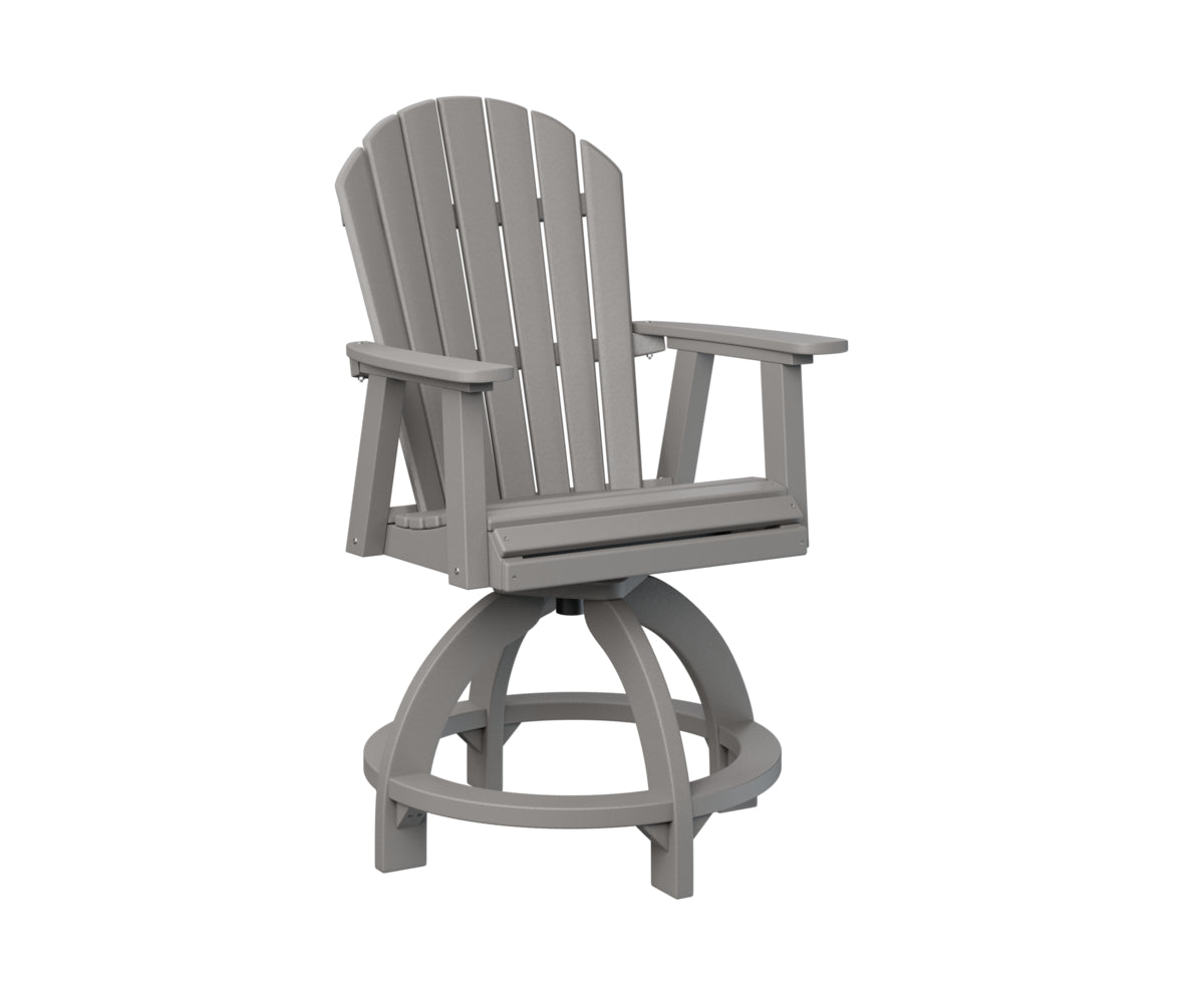 Berlin Gardens Comfo Back Poly Adirondack Swivel Counter Chair