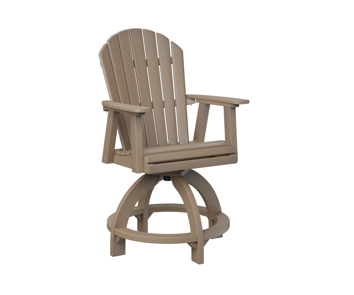 Berlin Gardens Comfo Back Poly Adirondack Swivel Counter Chair