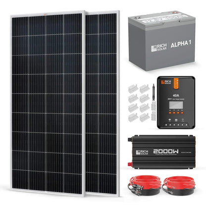 Rich Solar - 400 Watt Complete Solar Kit