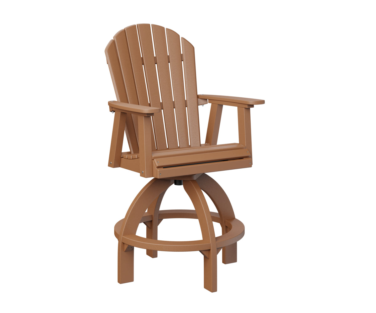 Berlin Gardens Comfo Back Poly Adirondack Swivel Bar Height Chair