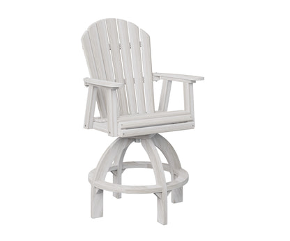 Berlin Gardens Comfo Back Poly Adirondack Swivel Bar Height Chair