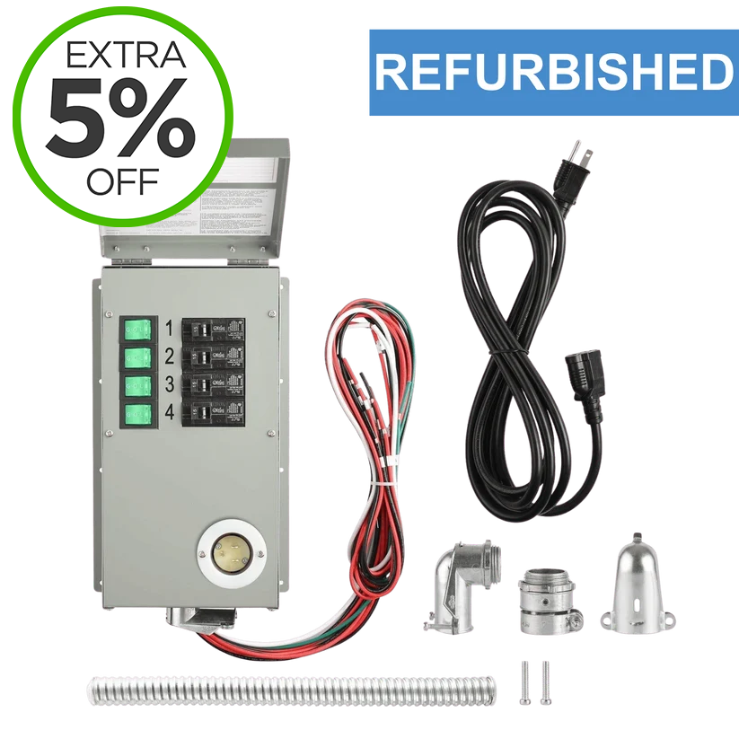 Refurbished - 120V 15A 4-Circuit Non-Automatic Transfer Switch